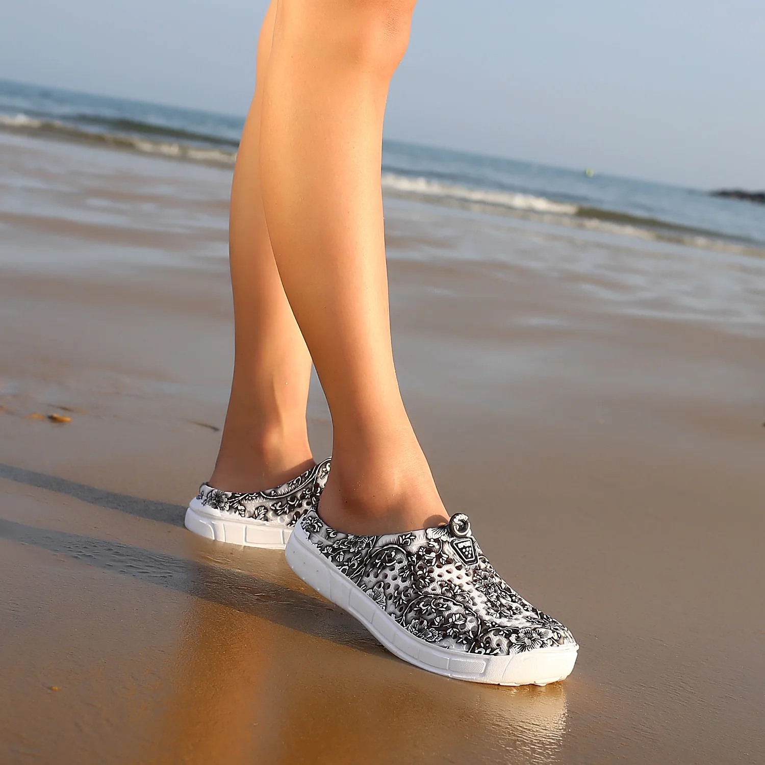 DUDELI Для женщин слипоны прогулочная обувь дышащая спортивная кроссовки Летняя обувь с плоской подошвой для женщин; Уличная обувь для водных видов спорта Дамская обувь Ete - Цвет: 163D-black