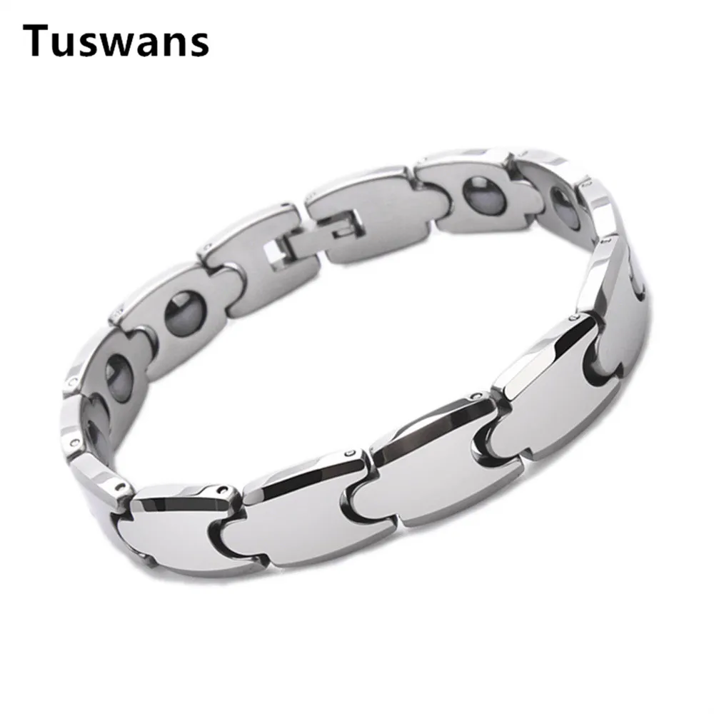 

1 PC Elegant Simplicity Mens/Womens Tungsten Bracelet with Magnetic Therapy Magnet Lovers Style Chain Bracelet Gifts(TSWB02)