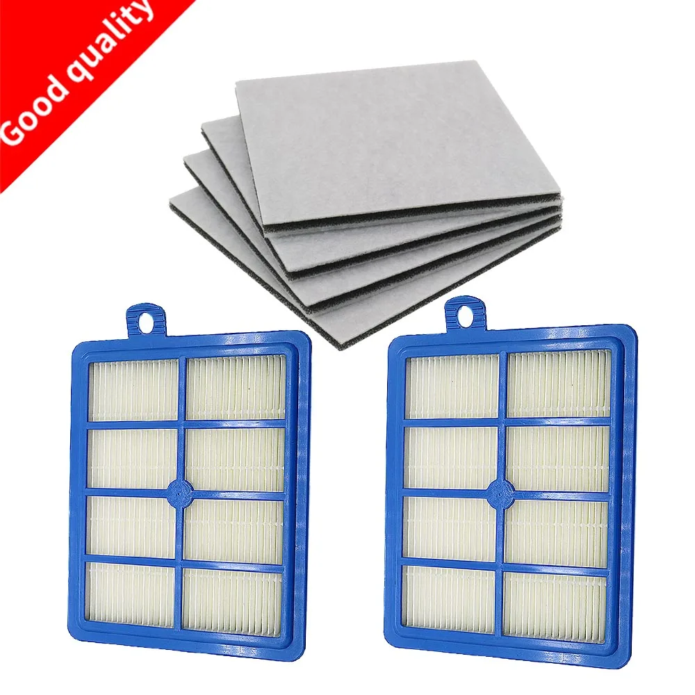 2PCS dust Hepa Filter H12 H13+4PCS Motor cotton filter for Philips FC8767 FC8760 FC8764 Electrolux AEG Vacuum Cleaner Z5915, 2pcs vacuum cleaner parts 1pcs motor filter 1pcs hepa filter for bosch bsgl vsz bsd bsa series