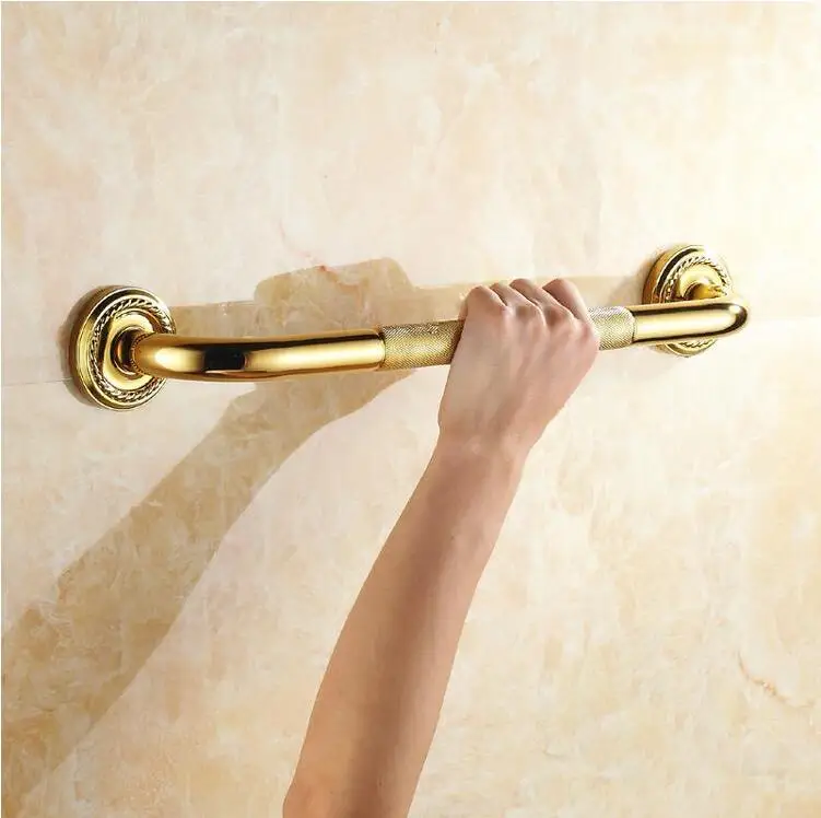 50 см золотая латунная ванная, душ, поручень для безопасности, противоскользящая ручка, рукоятка для рук, для ванной, поручень, насадка для душа, Hidromassagem