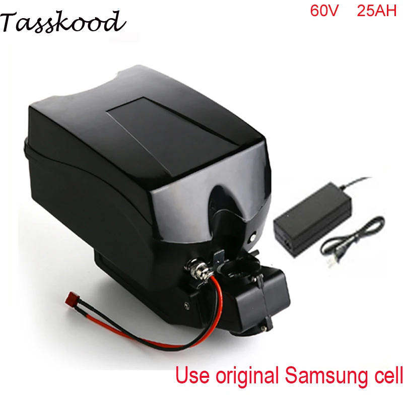 

Free shipping 60V 25AH 3000w Frog electric bike lithium battery with Frog Case and Charger / For Electric Bike For Samsung Cell