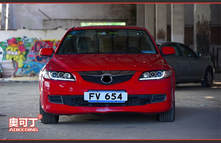 AKD автомобильный Стайлинг для Mazda 6 фары 2004-2012 мазда 6 светодиодный фонарь светодиодный DRL Hid головной фонарь Ангел глаз Биксеноновые аксессуары