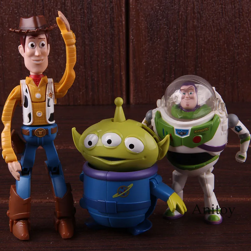 

Toy Story Doll Buzz Lightyear Alien Woody Action Figure PVC Can Change Collectible Model Toy Gift for Kids with color box