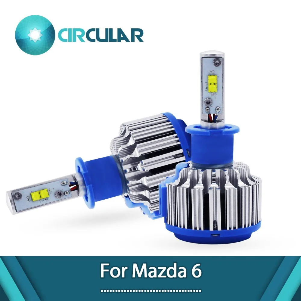 Car LED Light H1 H3 72W LED Headlight Kit Light Bulbs 8000LM White High