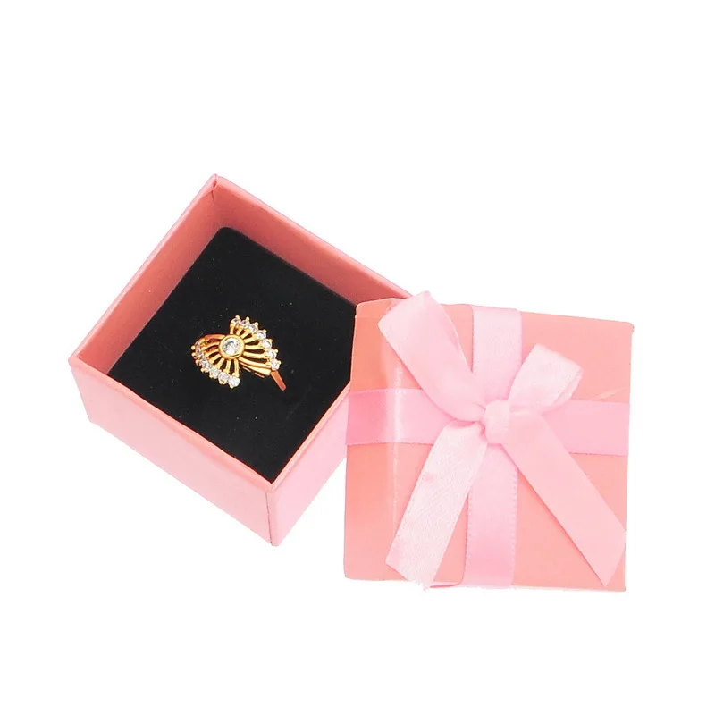 

Wholesale Jewelry Box 5*5*3.4 cm, Six Colors Fashion Rings Box,Earrings/Pendant Box Display Packaging Gift Box 12pcs/lot