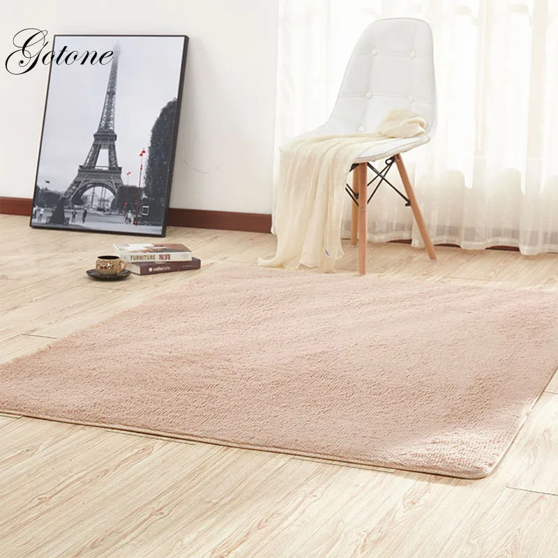 Plush Silky Carpet Mats Sofa Bedroom Living Room Bedside Anti-Slip Floor Hairy Carpets Bedroom Soft Seat Badroom Set Carpet  GT0016 (12)