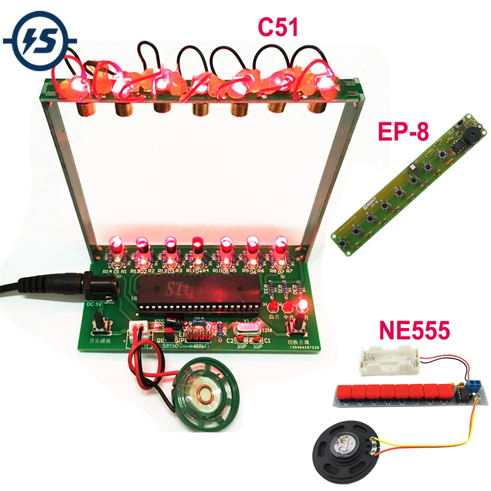 Набор для сборки электронных компонентов NE555 EP 8 C51 MCU Laser Harp|Интегральные схемы| |