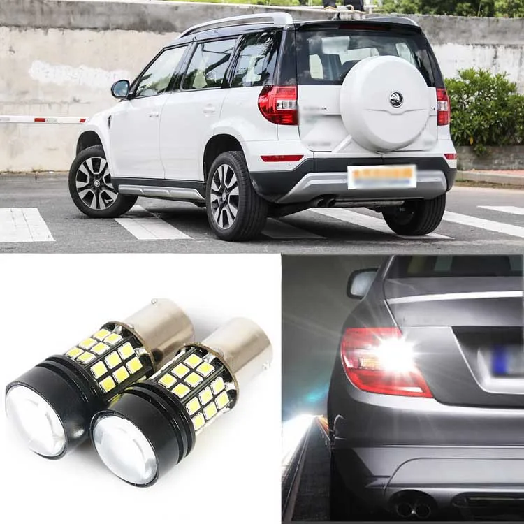 

2pcs Brand New High Quality Superb Error Free 5050 SMD 360 Degrees LED Backup Reverse light Bulbs 1156 For Skoda Yeti