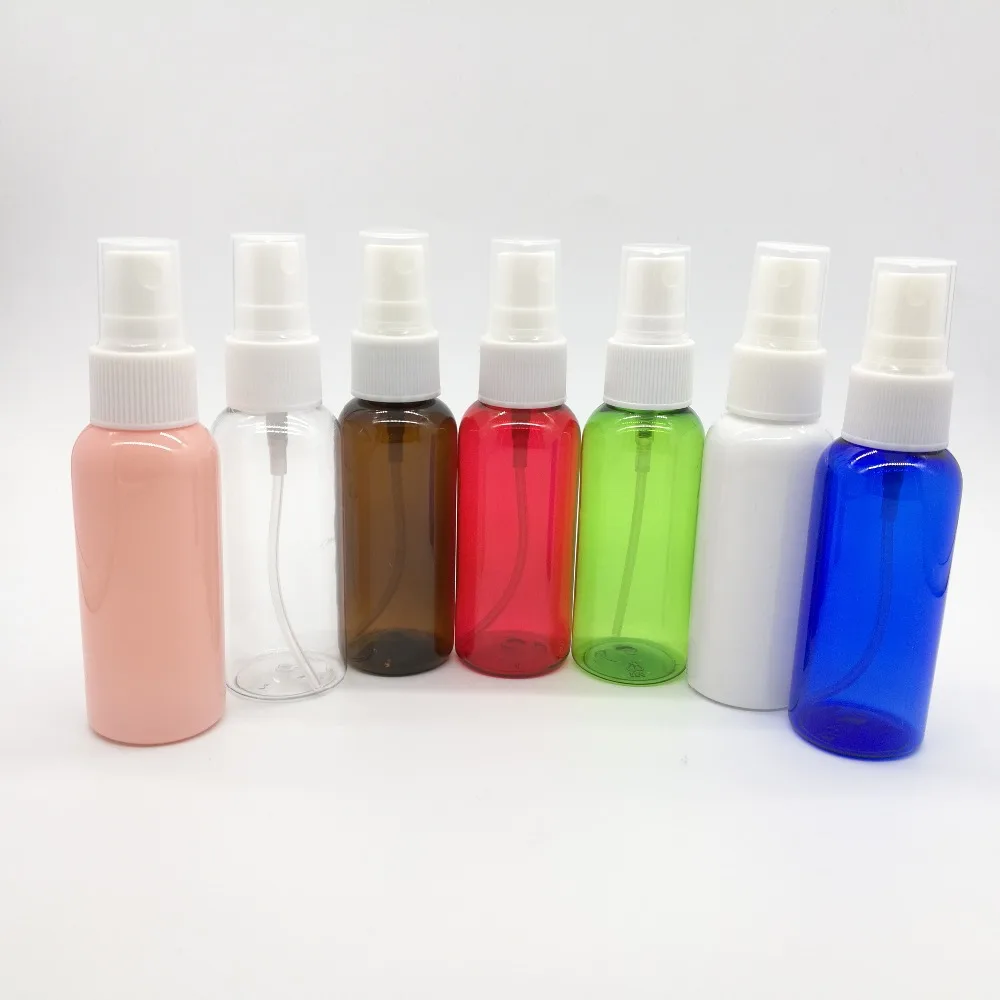

50pcs/lot 50ml PET mist spray refillable bottle, plastic empty perfume atomizer bottle