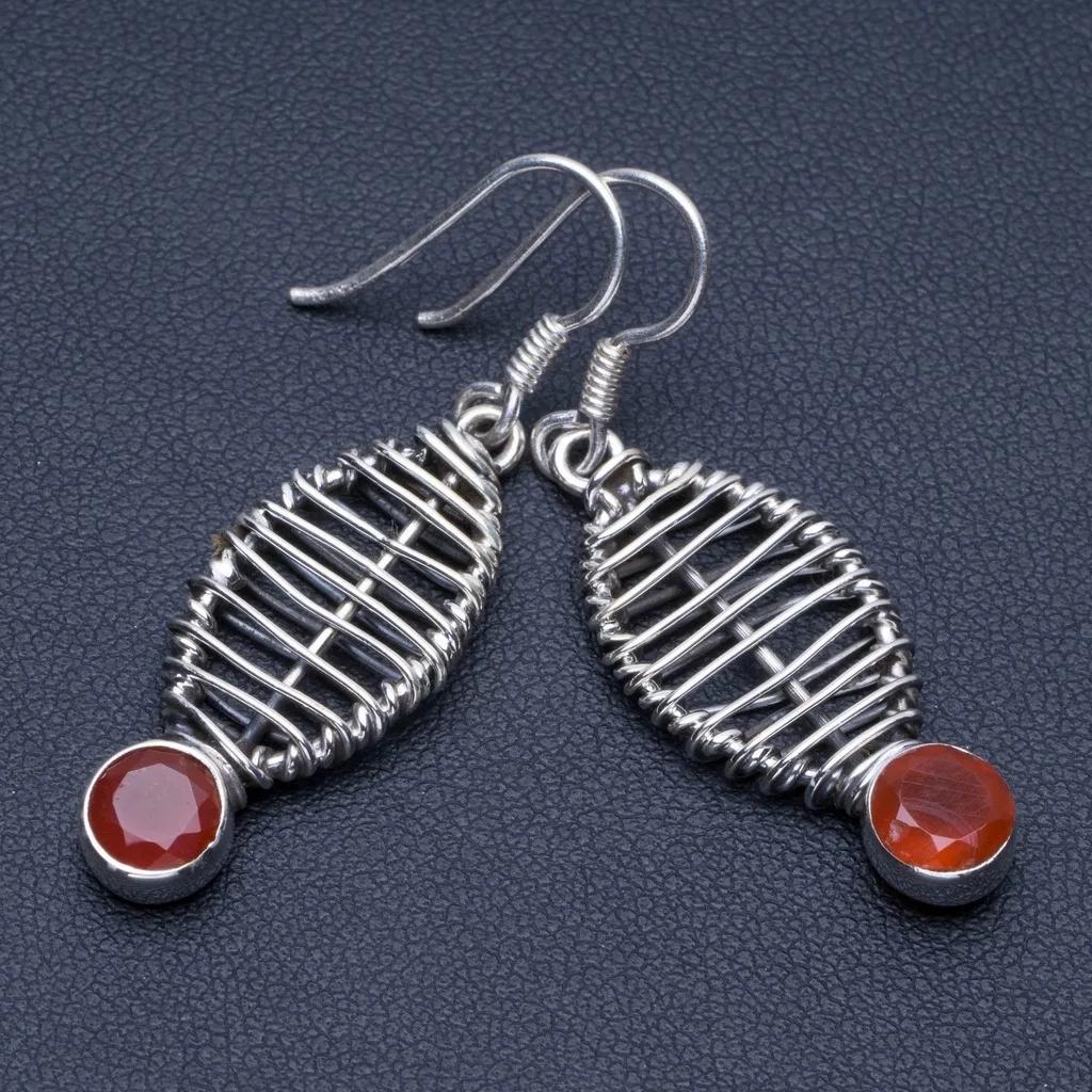 

Серьги из серебра 925 пробы с натуральным сердоликом 1 1/2 дюйма Q1777