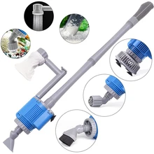 Multi-Function Fish Tank Cleaning Tools Electric Aquarium Water Changer Pump Aquarium Siphon Gravel Cleaner 360 Absorbing Atains