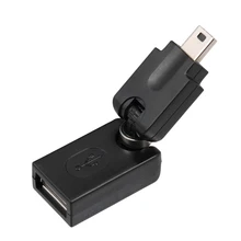 Адаптер USB 2,0 Женский мини-usb 5Pin Мужской конвертер 360 Вращающийся 90 Складной конвертер для U-Drive кард-ридер для использования в автомобиле