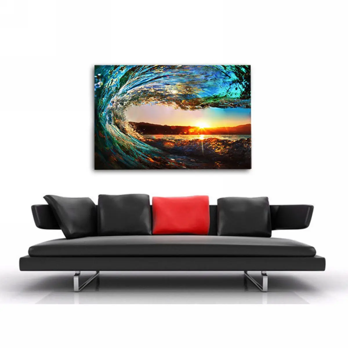 Mayitr Large Modern Seascape Painting Canvas Prints Wall Art Home Decor Pictures Sea Wave Landscape Bedroom Decor