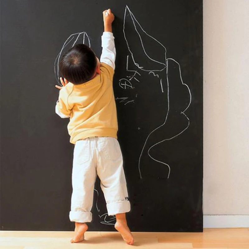 2 pieces lot Wall Stickers Blackboard Paint learning children drawing toy Vinyl Chalkboard 30 40CM