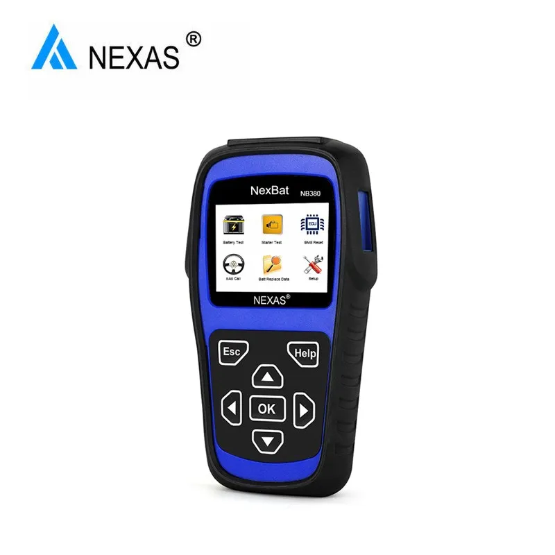 

NEXAS NB380 12V/24V Battery Tester Starter & Charging System 100-2000 CCA Battery Tester Battery Registration Scan Tool