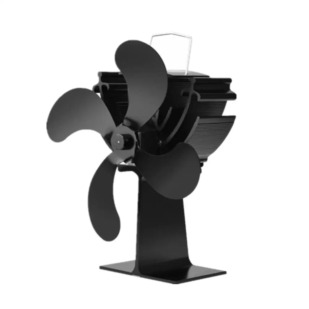 

Portable 4 Blades Heat Self Powered Log Wood Burner Quiet Fireplace Stove Fan