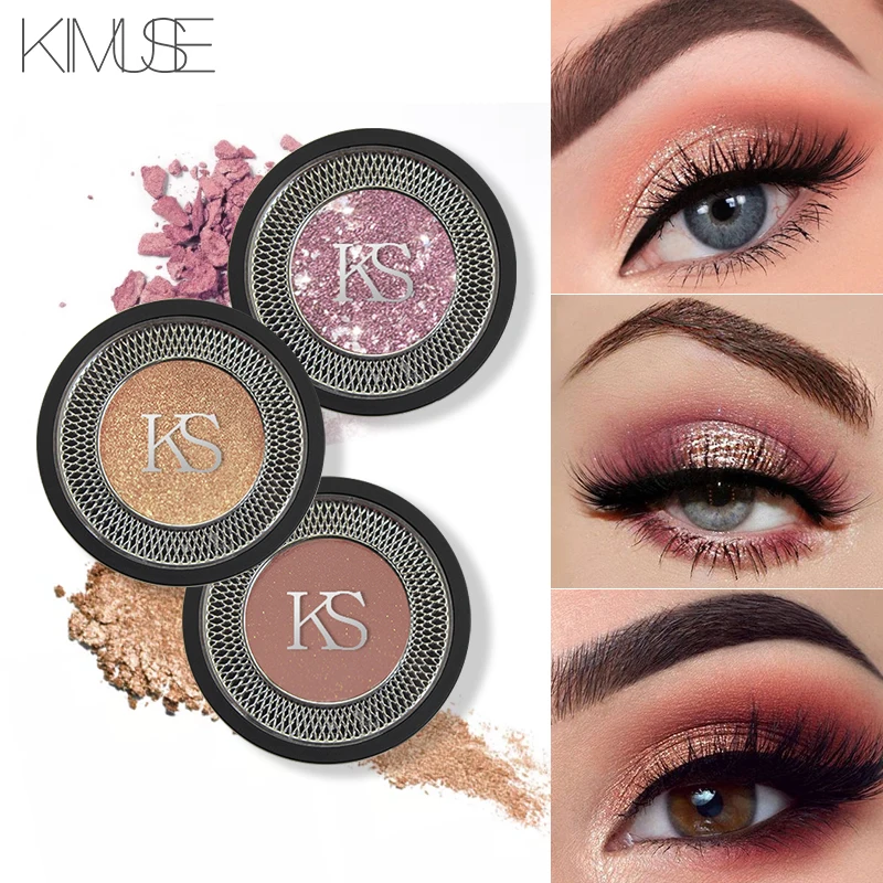 

Kimuse 6 Color Metallic Single Eyeshadow Waterproof Gitter Natural Sexy Eye Shadow Shimmer Pigment Cosmetic Metallic Nude Makeup