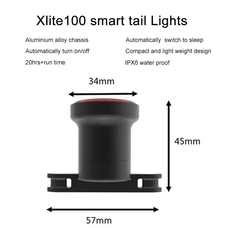 Discount Xlite100 Led lantern Bicycle Tail Light Smart Sensor Brake Signal Lamp MTB Road Rear Bike Back Tail Running Lights Usb charging 17