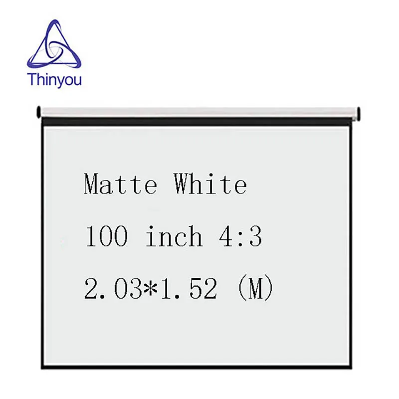 

Thinyou 100inch 4:3 manual projector screen for home office theater factory wholesale with low price pantalla para proyector