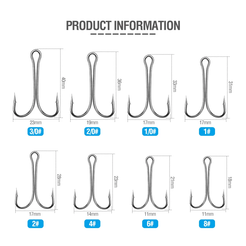 DONQL 20 шт./лот двойные рыболовные крючки колючие Карп Рыболовный крючок для Мягкая приманка в виде червей 1#-3/0# мухобойка рыболовные Крючки Аксессуары