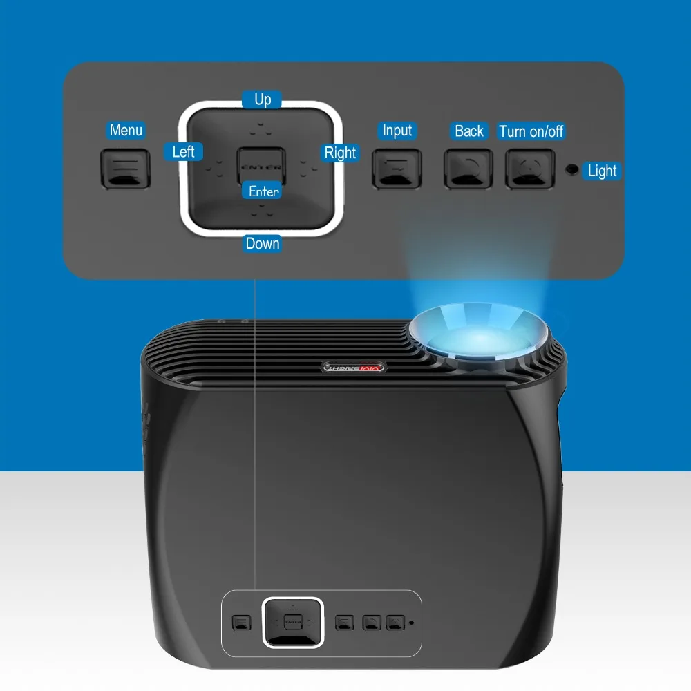Everycom GP100 UP 3500 люмен светодиодный проектор Full HD WiFi Android 4K видео Proyector опция Smart Beamer