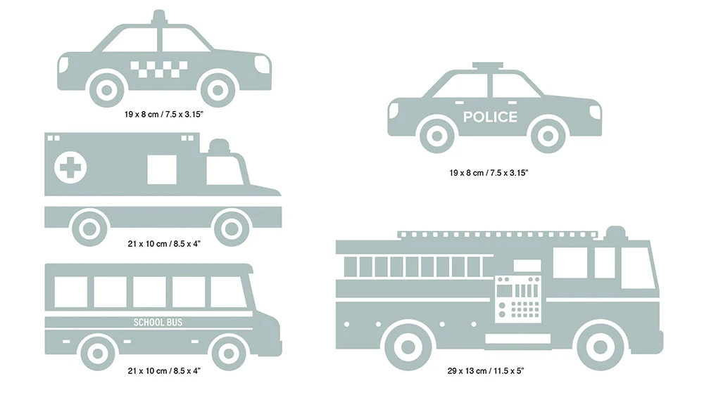 Аварийные транспортные средства наклейки на стены стикеры автомобили скорая помощь школьный автобус такси пожарная машина наклейка на стену маленький мальчик Детская комната Декор D889