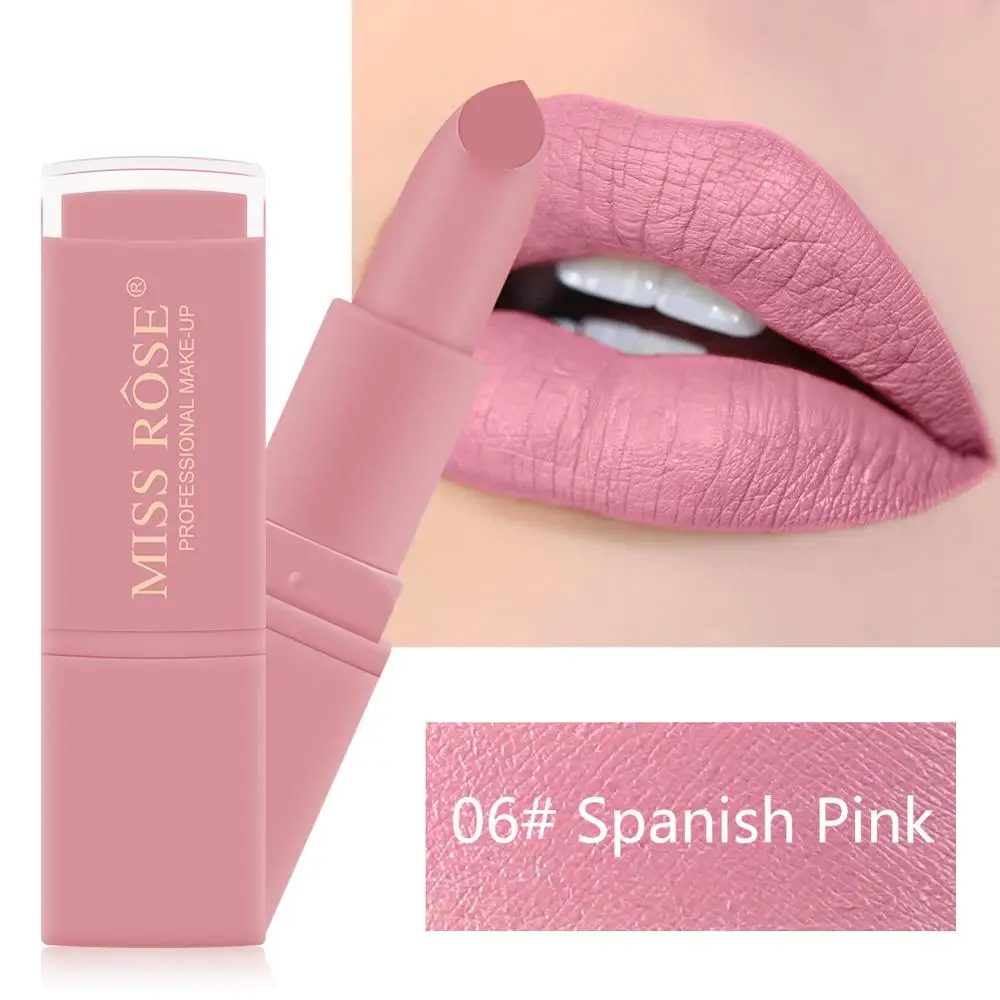 

New Matte Lipstick Waterproof Nude Colors Lip Gloss Long Lasting Rouge Sexy Rose Red Pink High Quality Brand Women Face Makeup