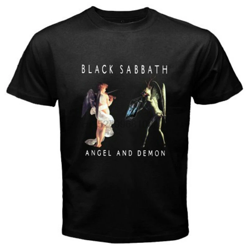 BLACK SABBATH Angel and Demon Metal Rock Band Мужская Черная Футболка размер S до 3XL | одежда