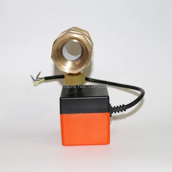 

Switch type electric two-way valves DN40(G1.5") AC24V electric actuator brass ball valve/motorized/motor-driven ball Valve,