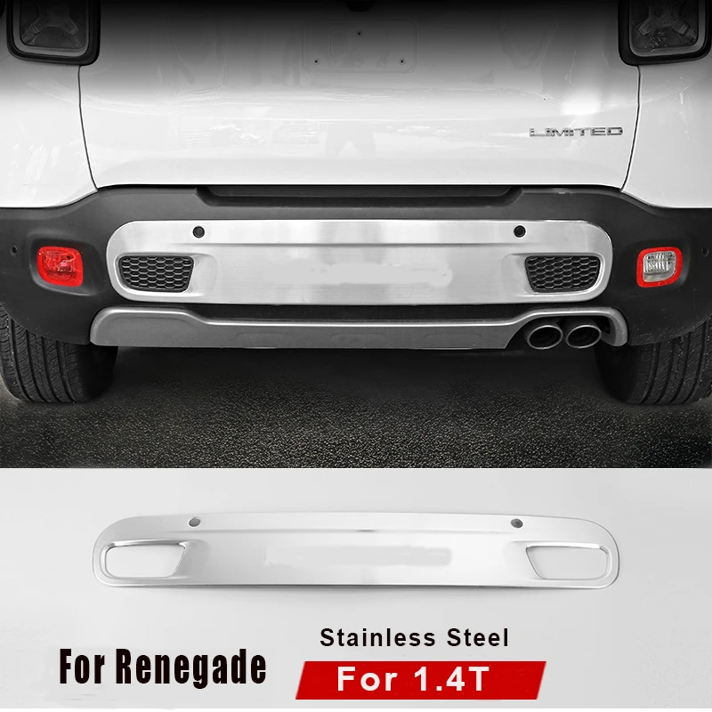 

1pc/set Stainless Steel Auto Car Rear Bumper Cover Guard Skid Plate Protector Fit For Jeep Renegade 1.4T 2015 16