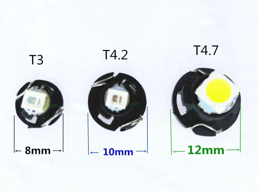 5 шт. светодиодный светильник T3 T4.2 T4.7 лампочка для инструмента T3 светодиодный красный T4. 2 синий T4.7 светодиодный часы светильник s светодиодный кондиционер светильник лампочка