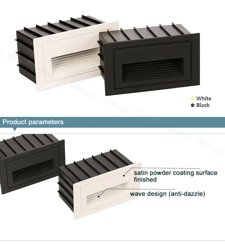 Крытый и открытый IP65 водонепроницаемый настенный светильник лестницы, led шаг лампы 2 Вт вход AC85-265V теплый, холодный белый