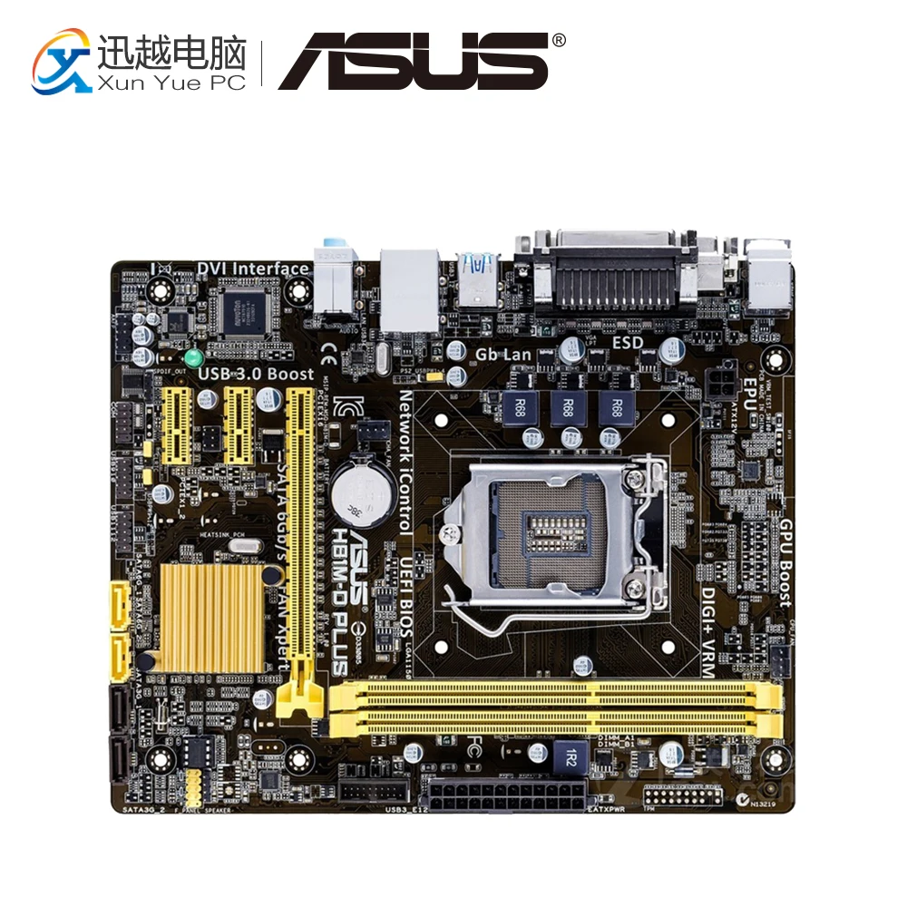 

Asus H81M-D PLUS Desktop Motherboard H81 Socket LGA 1150 i7 i5 i3 DDR3 16G SATA3 Micro-ATX
