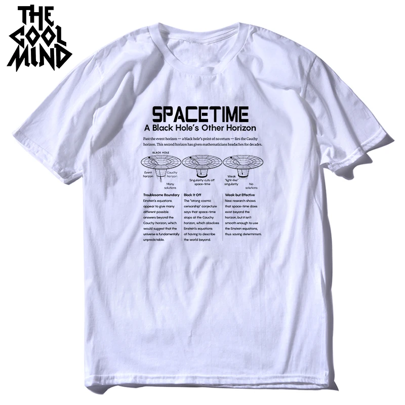 

COOLMIND 100% cotton spacetime Theory of relativity print men T shirt casual summer men tshirt male loose t-shirt mens tee shirt
