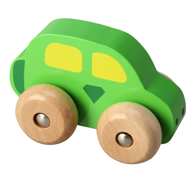 1 Piece Colorful Wooden Mini Car Vehicle Toy Car Kids Model Baby Kids