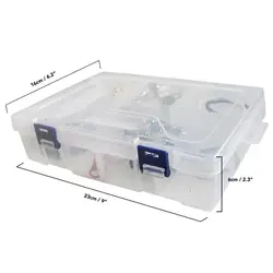 Прозрачный Пластик ювелирные изделия для хранения, организации обеспеченных блокировки Системы-2 отделения для
