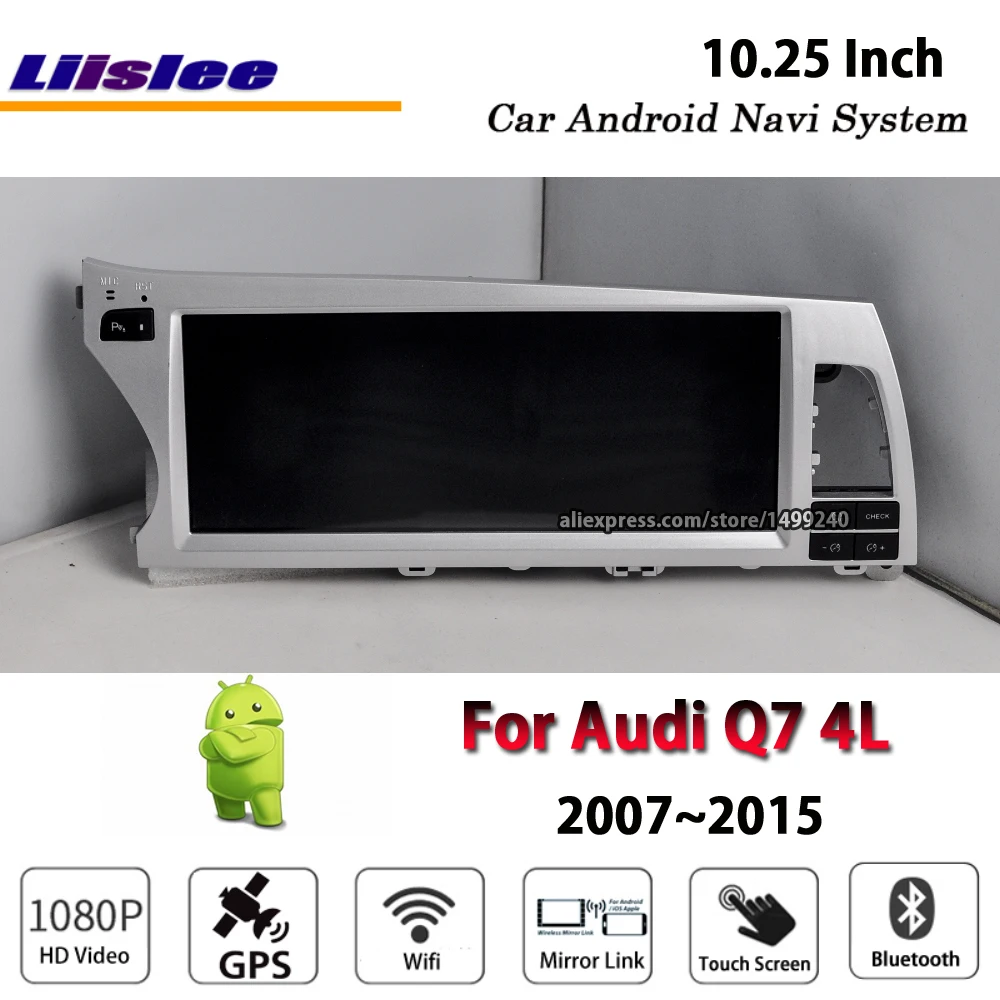 Sale Liislee Car Android 2G RAM 32ROM For Audi Q7 4L 2007~2015 Original style Radio Carplay GPS Navi Map Navigation System Multimedia 12