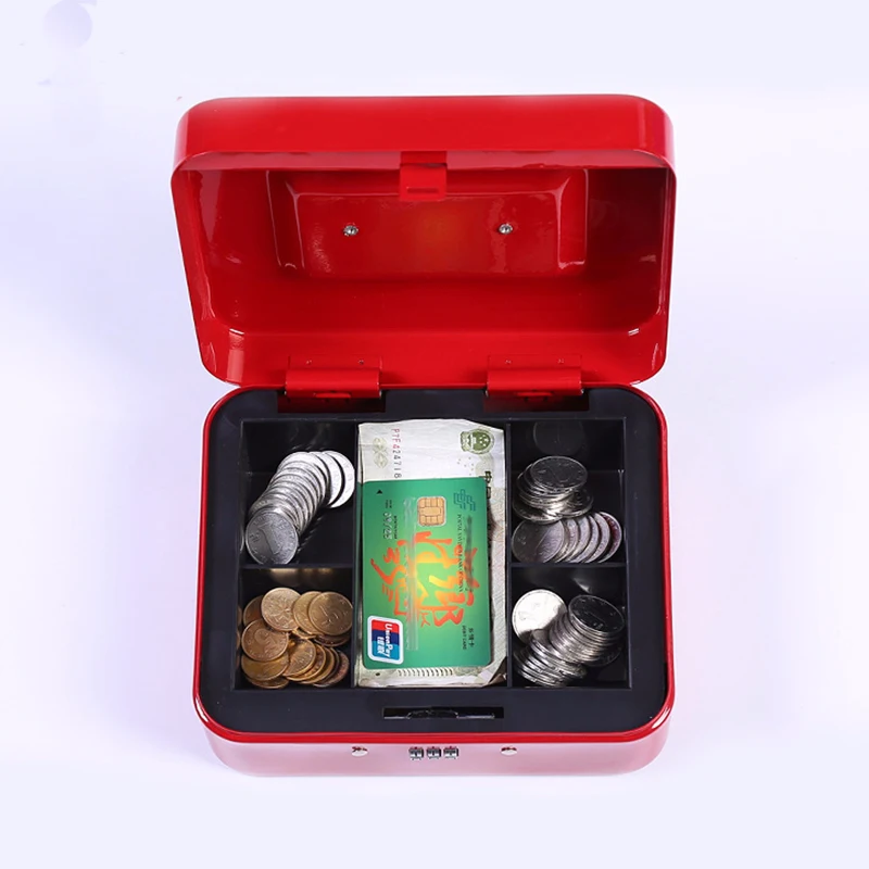 Mini Metal Safe Storage Box For Piggy Bank Key Boxes Case Jewelry