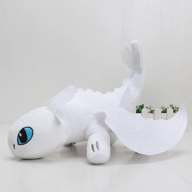 

How to Train Your Dragon3 Plush Toy White Toothless Night Fury White Dragon Light Fury Stuffed Animal Doll Toys