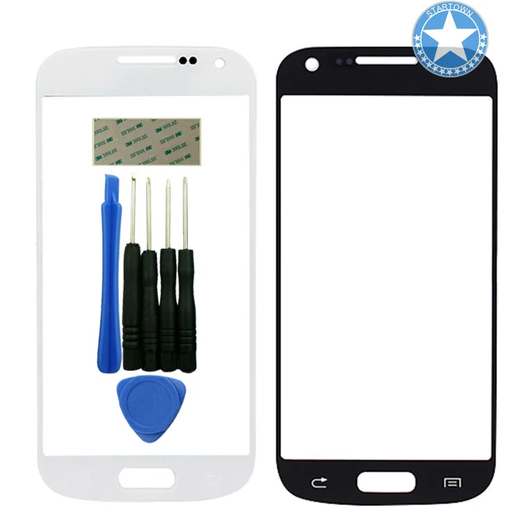 

White Front Screen Glass Lens Replacement Parts For Samsung I9190 Galaxy S4 mini i9192 +Tools+Adhesive