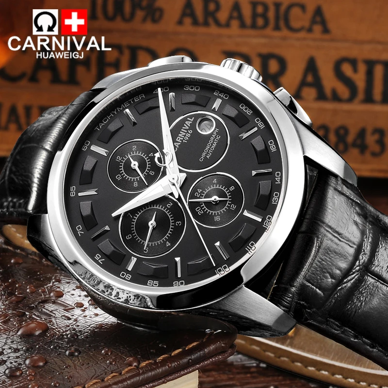 Бренд карнавал Многофункциональный в спортивном стиле часы мужские