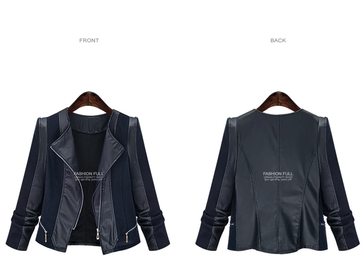 Женская кожаная куртка Плюс Размер XL-5XL женские моторные куртки тонкие PU кожаные мотоциклетные куртки с длинным рукавом пальто
