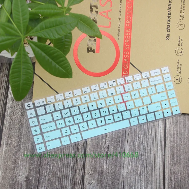 Мягкая силиконовая клавиатура для ноутбука защитный чехол накладка пленка защита кожи для Xiaomi mi Ga mi ng ноутбук 15 15,6 дюймов GTX 1060 - Цвет: Gradual Skyblue