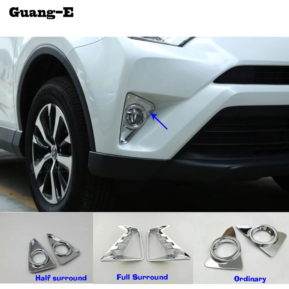 Car body head front fog light lamp frame stick ABS Chrome cover trim parts exterior Molding part For Toyota RAV4 2016 2017 2018 Car body head front fog light lamp frame stick ABS Chrome cover trim parts exterior Molding part For Toyota RAV4 2016 2017 2018