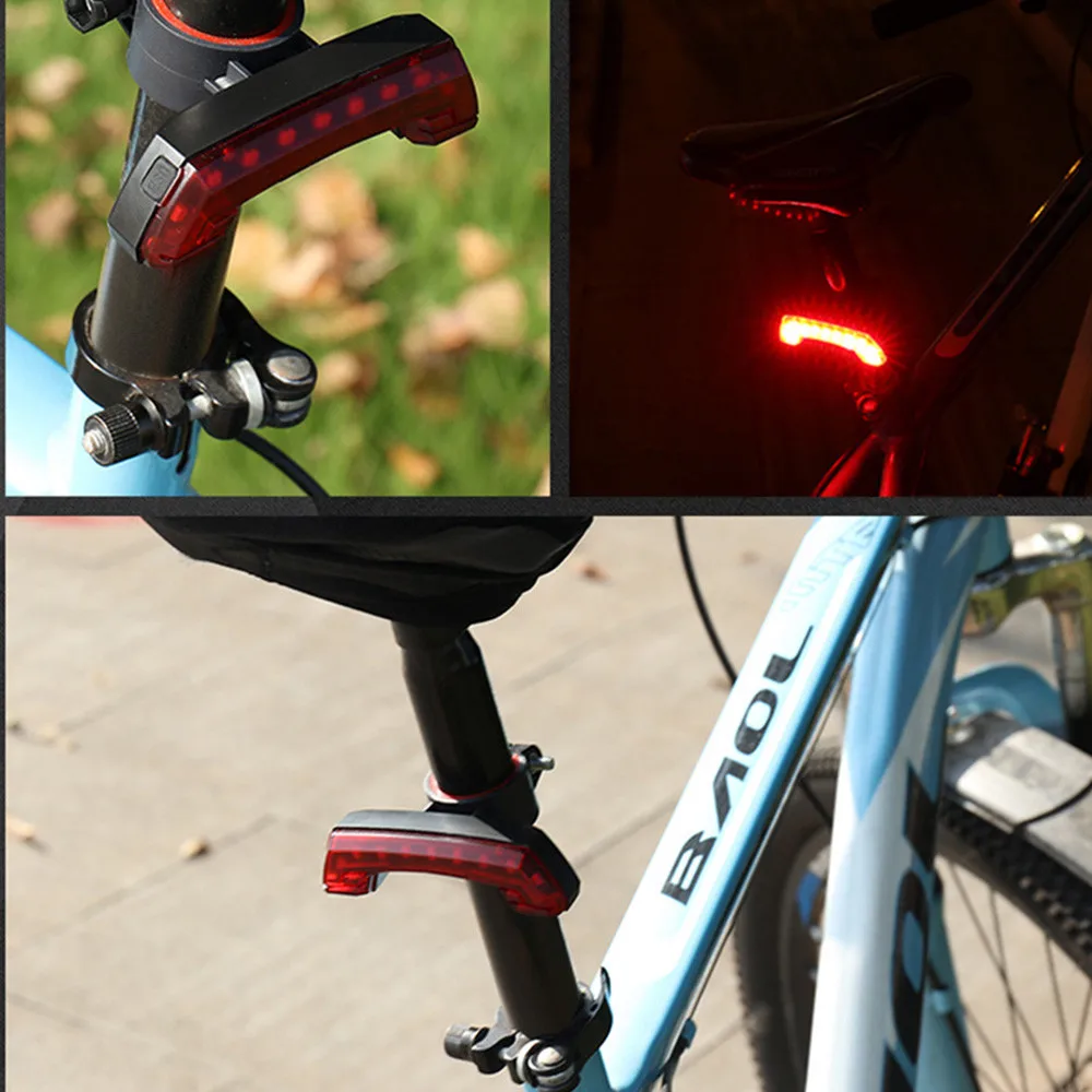 Perfect COB LED Bicycle Bike Cycling Rear Tail Light USB Rechargeable 5 Modes Bicycle Lights Outdoor Sport Back Rack Lamp #3O15 3