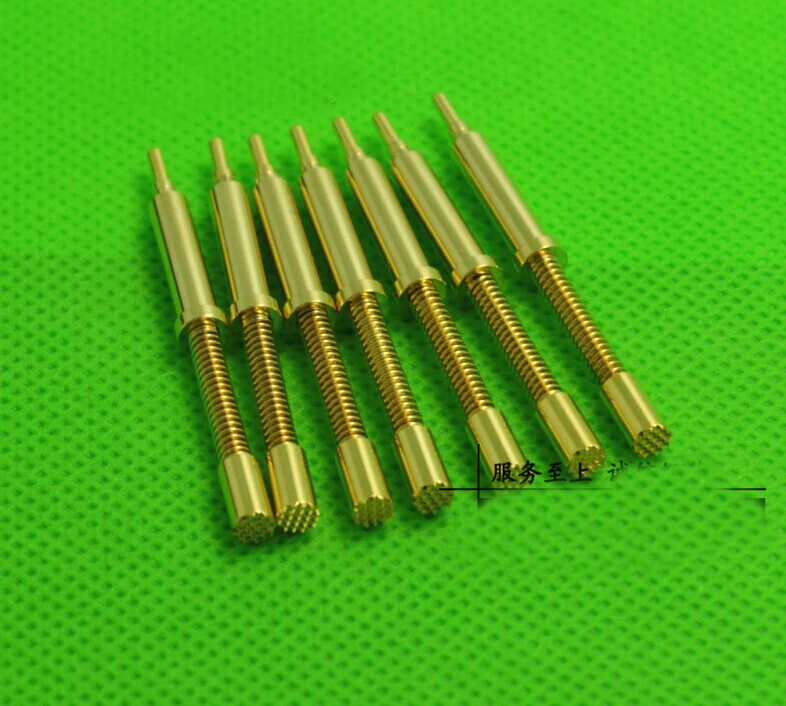 10 Pcs 12A High Current Serrated Tip Spring Test Probes Pins 3.55mm Dia