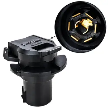 

12V 7Pin Vehicle-Side Trailer Socket 7 Pin RV Blade Style Adapter Connector
