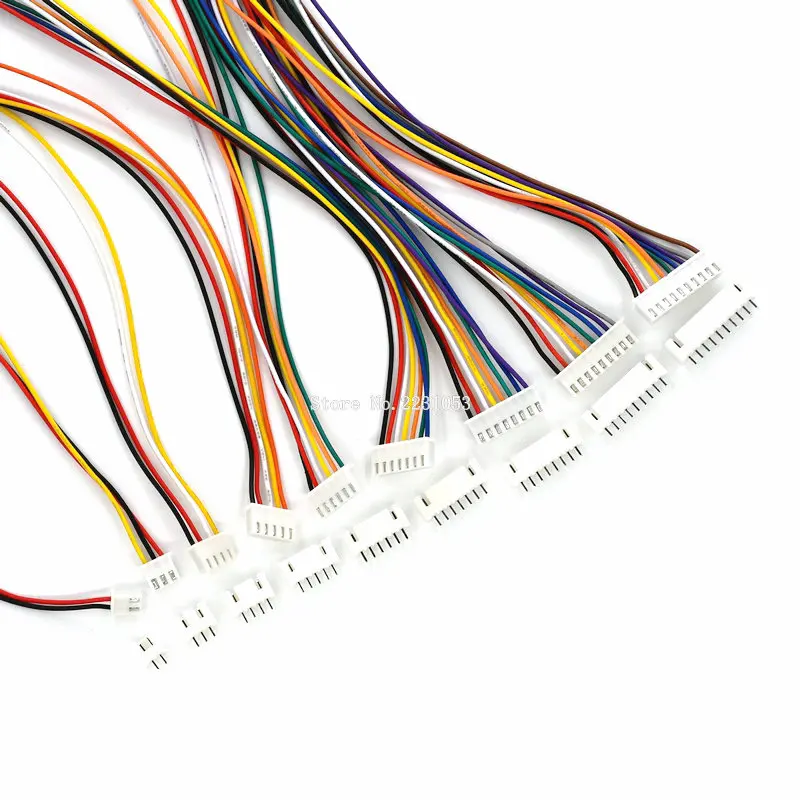 10 комплектов XH2.54 XH 2,54 мм кабельный разъем 2/3/4/5/6/7/8/9/10 булавки шаг Мужской Женский Разъем 30 см провод Длина 26AWG