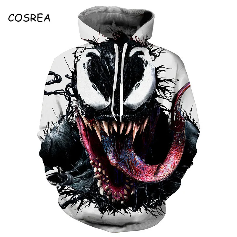 

New Cosrea Anime Spiderman Hero Dragon Ball One Punch Hoodies Zipper Hooded Halloween Christmas Costume with Cap for Man Women