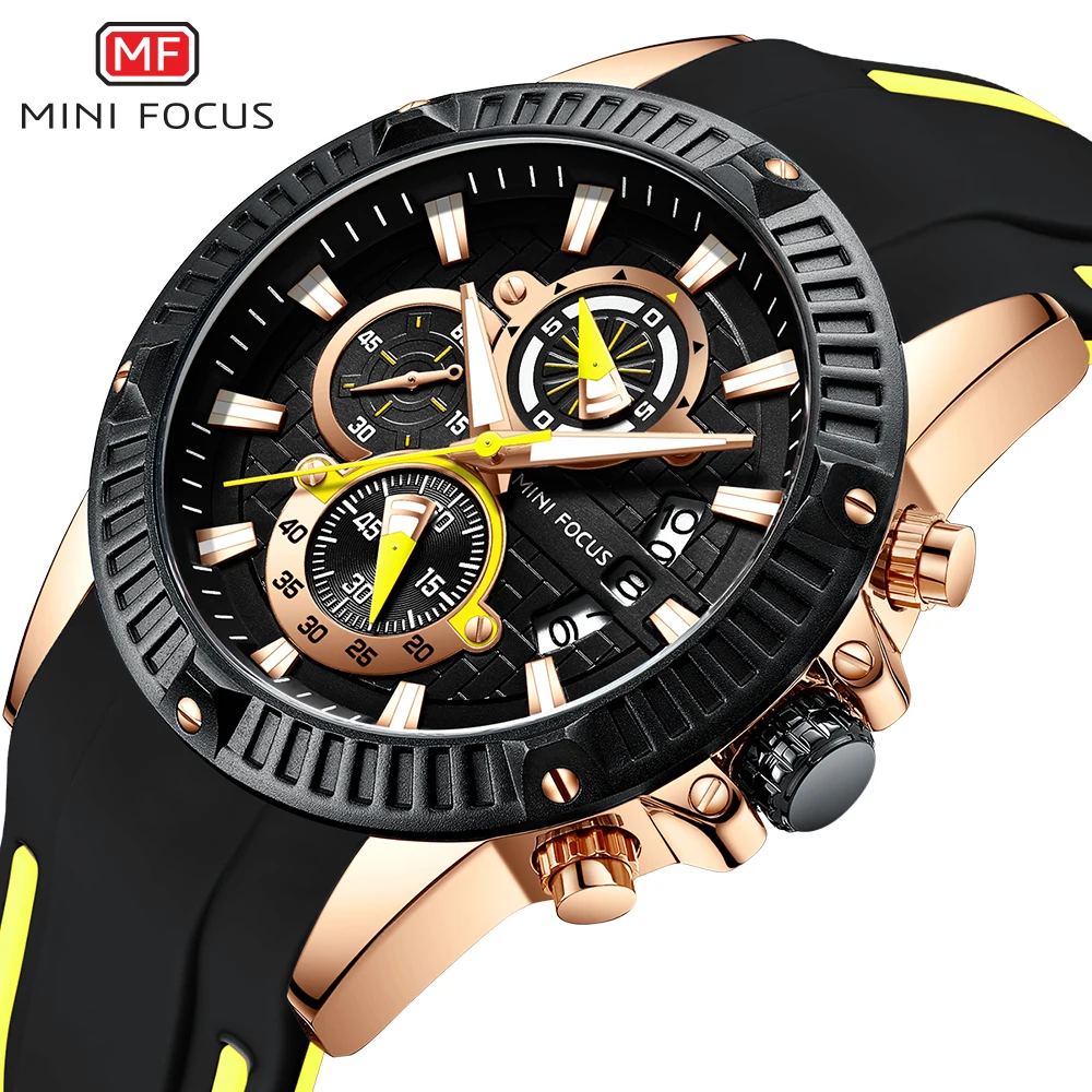 MINI FOCUS Fashion Men s Sports Watches 2019 New Chronograph Army Quartz Wrist Watch Man Relogios Masculino Clock 0244G0.2